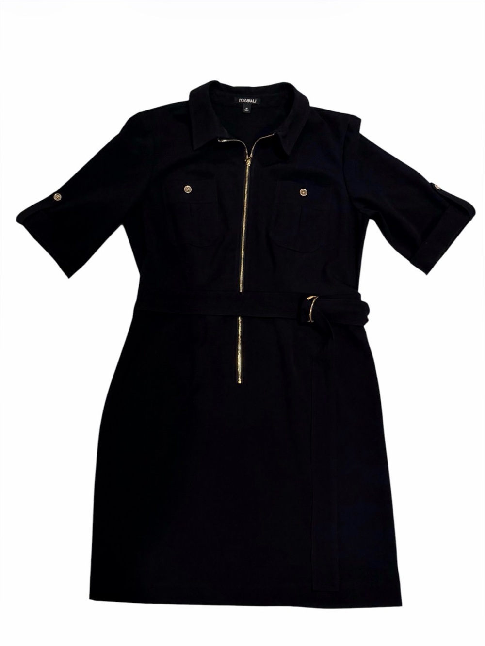 Roz & Ali Women's Shirt Dress Black Dress 16‎